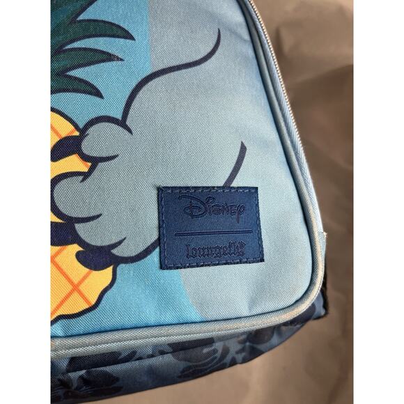 Disney Loungefly Lilo & Stitch Pineapple Backpack Hibiscus Print Hard to Find main image 7